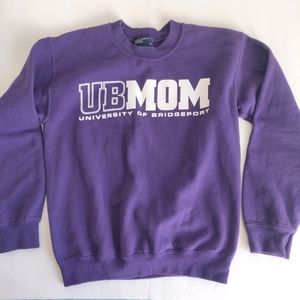 University of Bridgeport UB MOM  Sweatshirt Size Small Purple